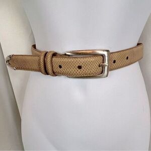 WCM NEW YORK WOMENS REPTILE BELT TAN SIZE 16